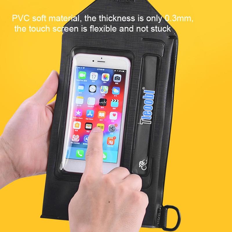 Waterproof Crossbody Phone Bag Tteoobl Touch Screen Chest Bag Paste Model - Black 6