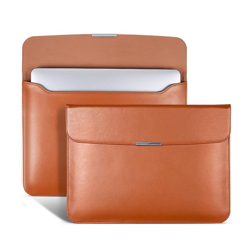 Leather Laptop Sleeve - Ultra-thin and Stylish - Brown 3