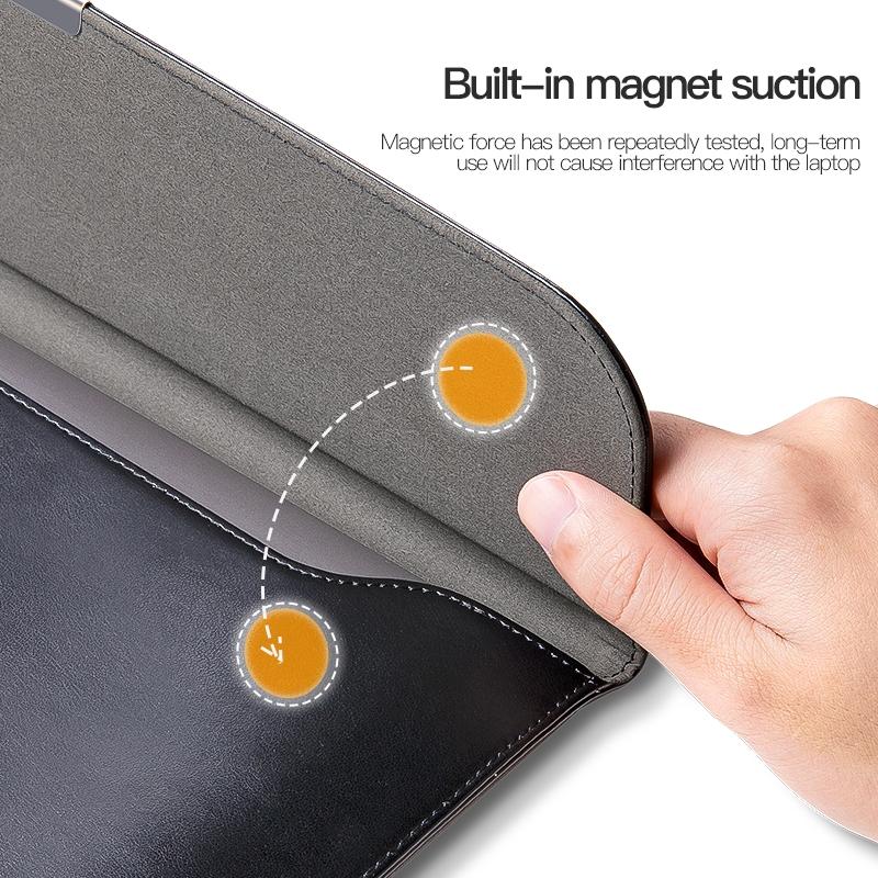 Leather Laptop Sleeve - Ultra-thin and Stylish - Brown 6