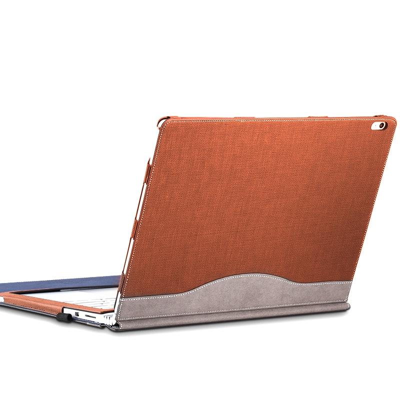 13.5 Inch Protective Sleeve for Microsoft Surface Book 2 in Pu Leather - Gentleman Gray 8