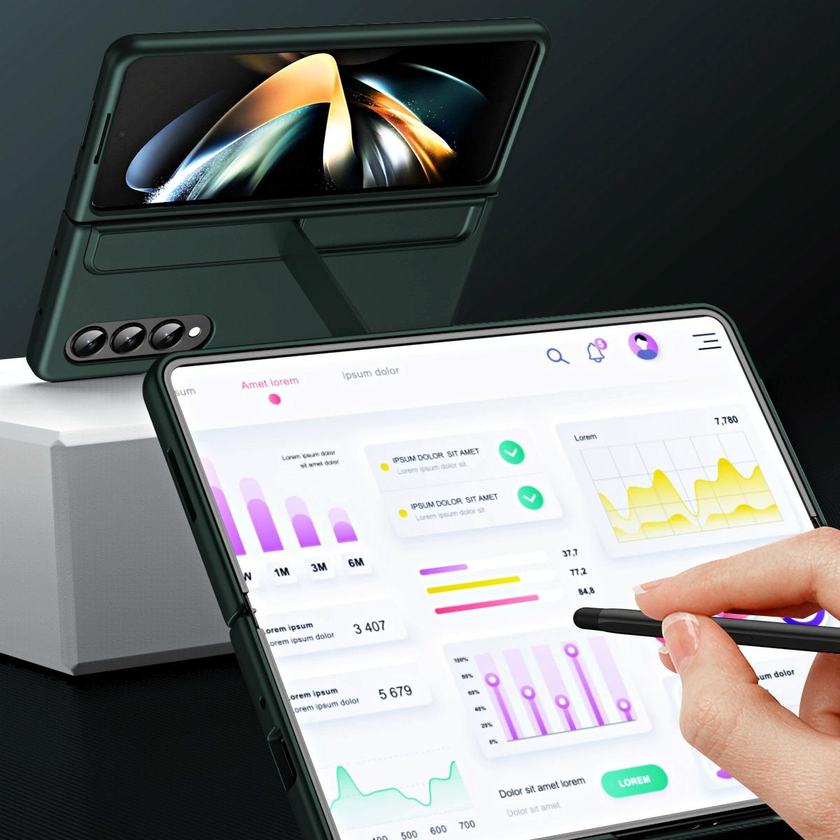 For Samsung Galaxy Z Fold4 5G Detachable Pen & Phone Case - 2 In 1 - Purple 5