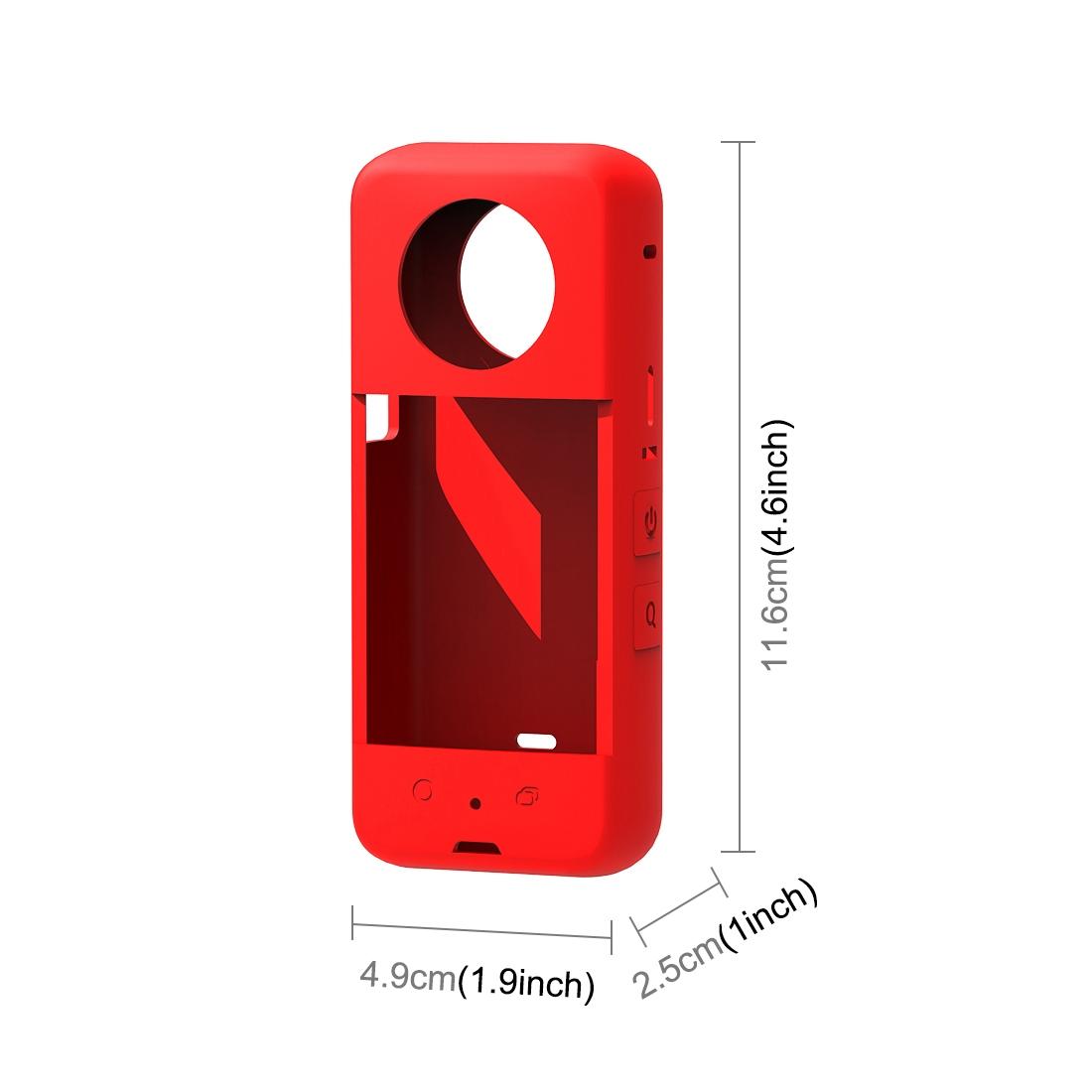 Silicone Protective Case with Lens Cover for Insta360 X3 - Black 4