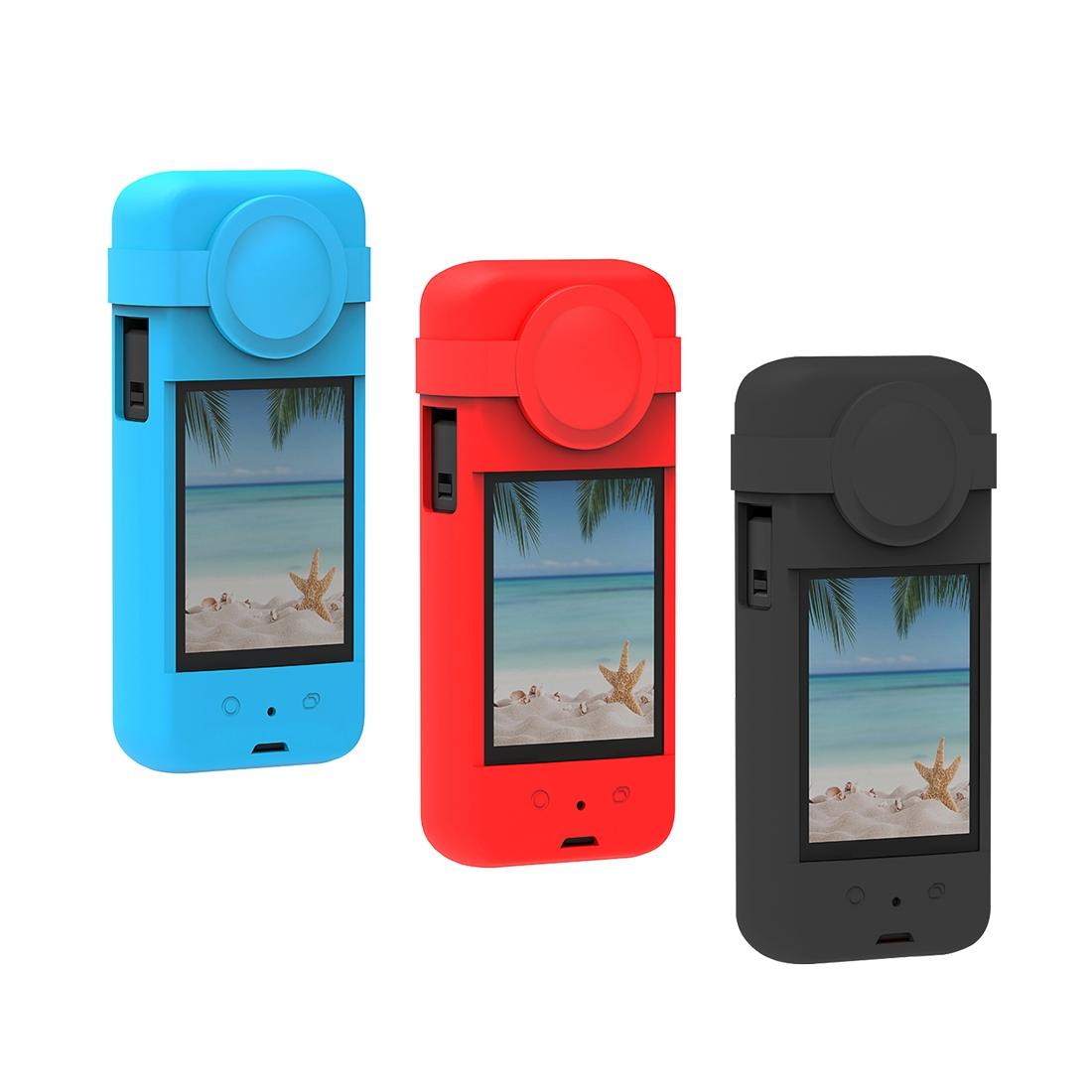 Silicone Protective Case with Lens Cover for Insta360 X3 - Black 8