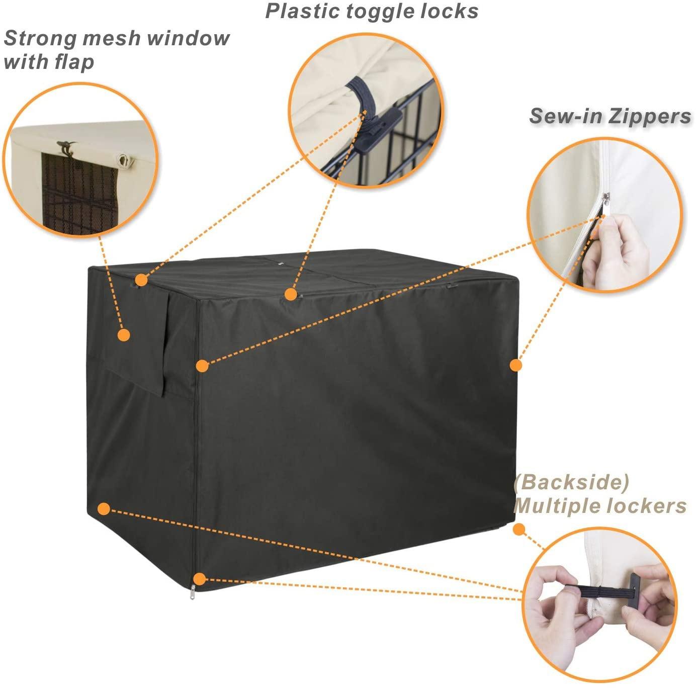 Outdoor Pet Cage Cover - Waterproof & Dustproof - 79x50.8x53cm - Black 5