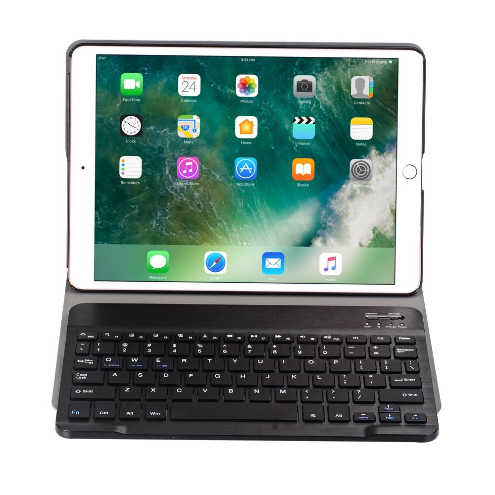 Ultra-Thin Bluetooth Keyboard Leather Case For Ipad Air / Pro 10.5 With Holder - Black 8