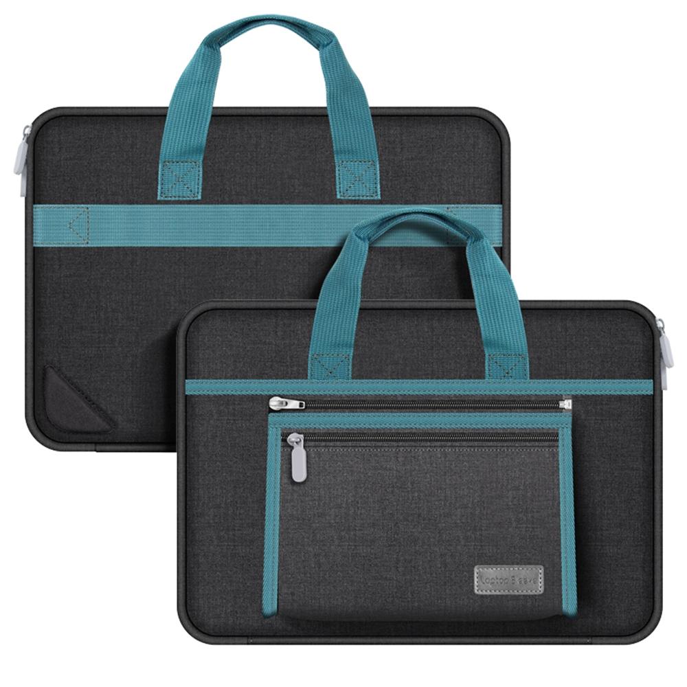 Portable Oxford Laptop Bag - Durable Fabric - Grey 15