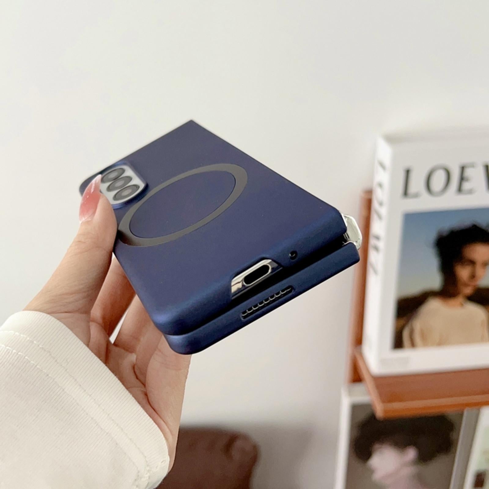 For Samsung Galaxy Z Fold4 5G Shockproof Magnetic Phone Case - Skin Protection - Blue 6