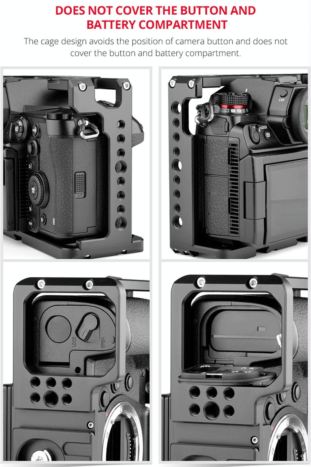 Panasonic Lumix Dc-S1H / Dc-S1 / Dc-S1R Camera Cage Stabilizer - Black 5