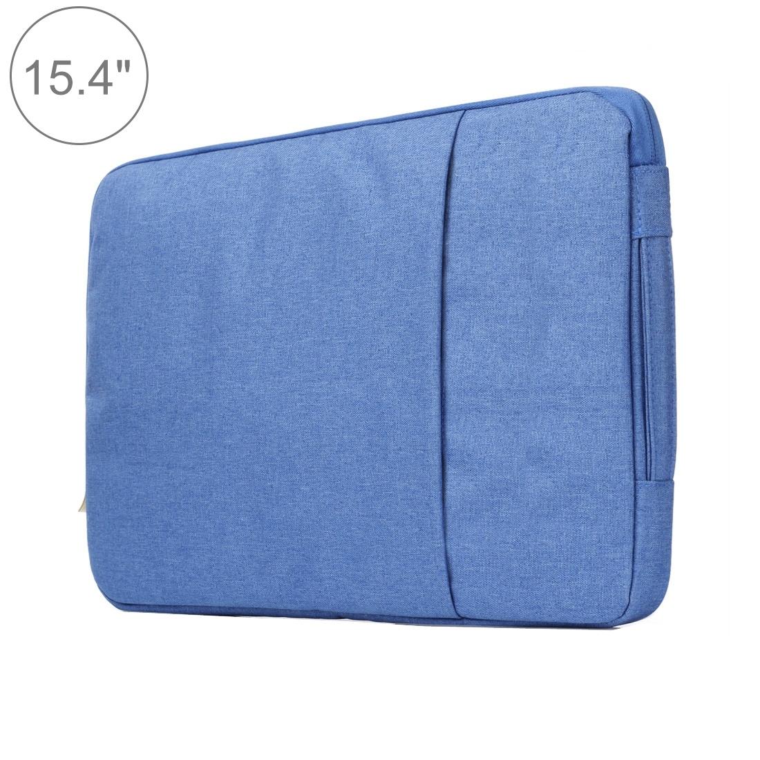 Universal Denim Laptop Bag for 15.4 Inch Notebooks - Fits Macbook Air / Pro - Portable & Stylish - 39.2x28.5x2cm - Black 15