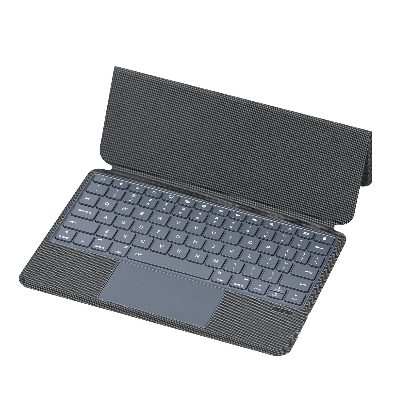 Bluetooth Keyboard Leather Case For Ipad Air / Pro 11 - Touch Pad - Black 6