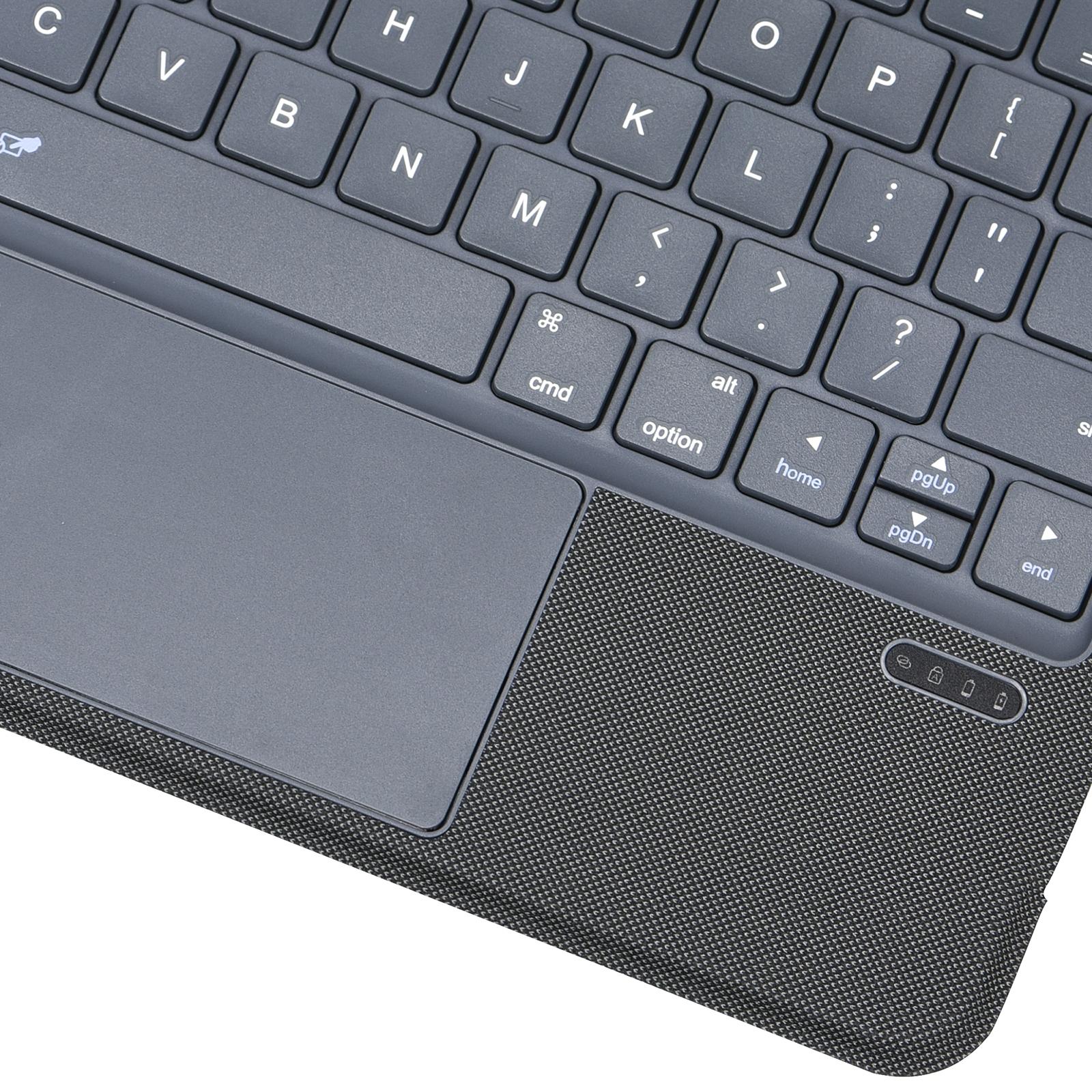 Bluetooth Keyboard Leather Case For Ipad Air / Pro 11 - Touch Pad - Black 8