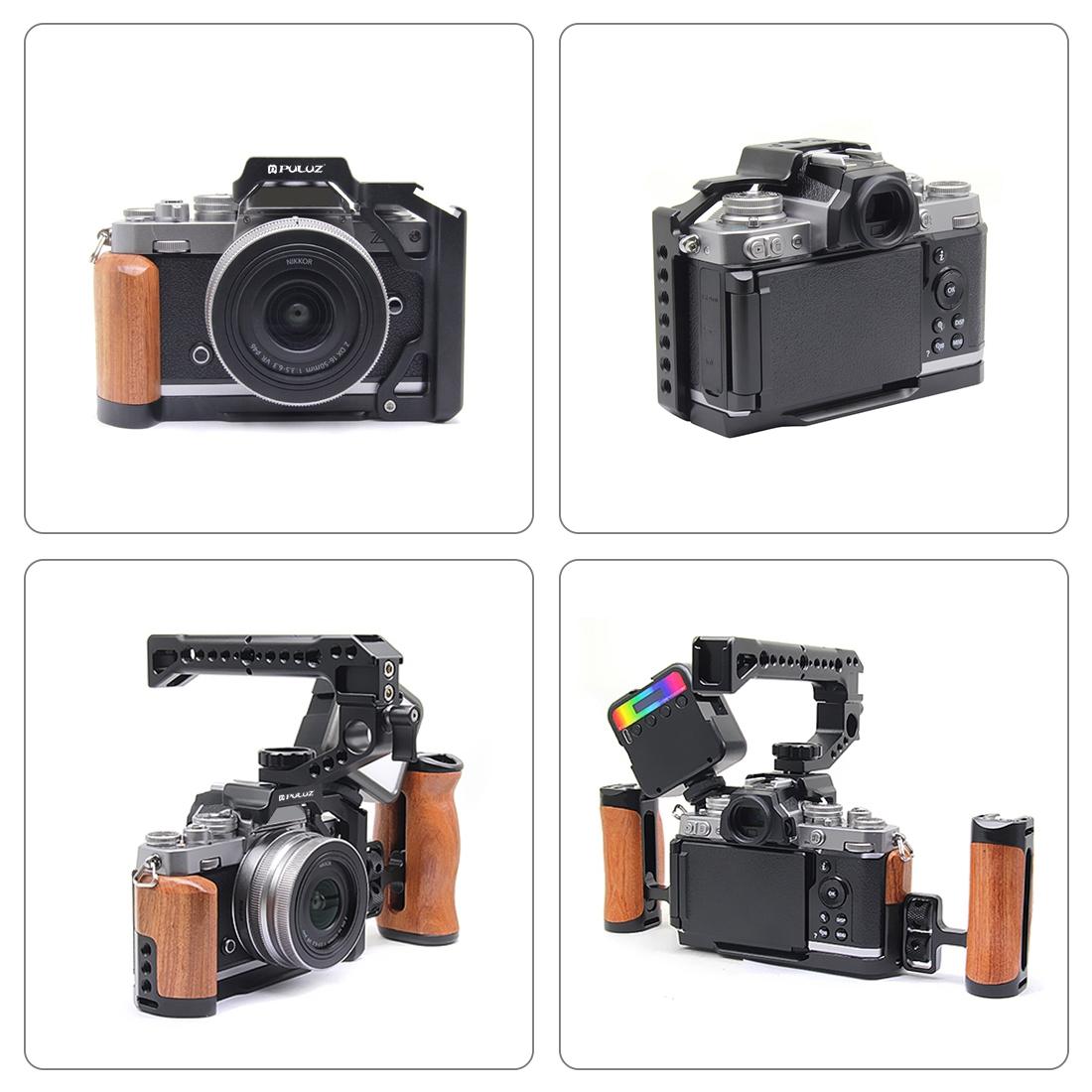 Wood Handle Metal Camera Cage For Nikon Zfc Stabilizer Rig - Black 8