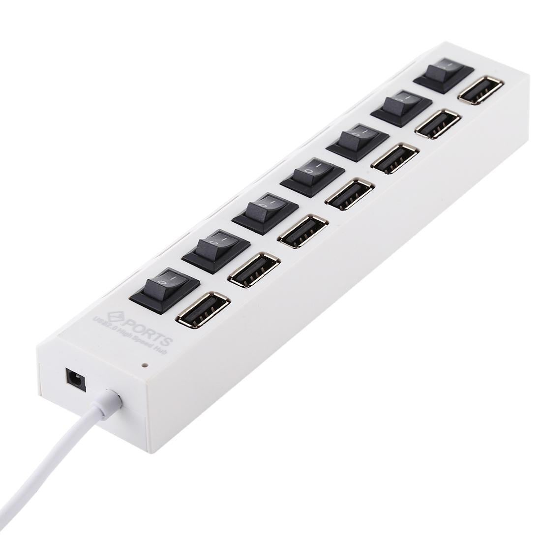 7-Port Usb Hub With High Speed 480Mbps On / Off Switch & 7 Leds - Black 5