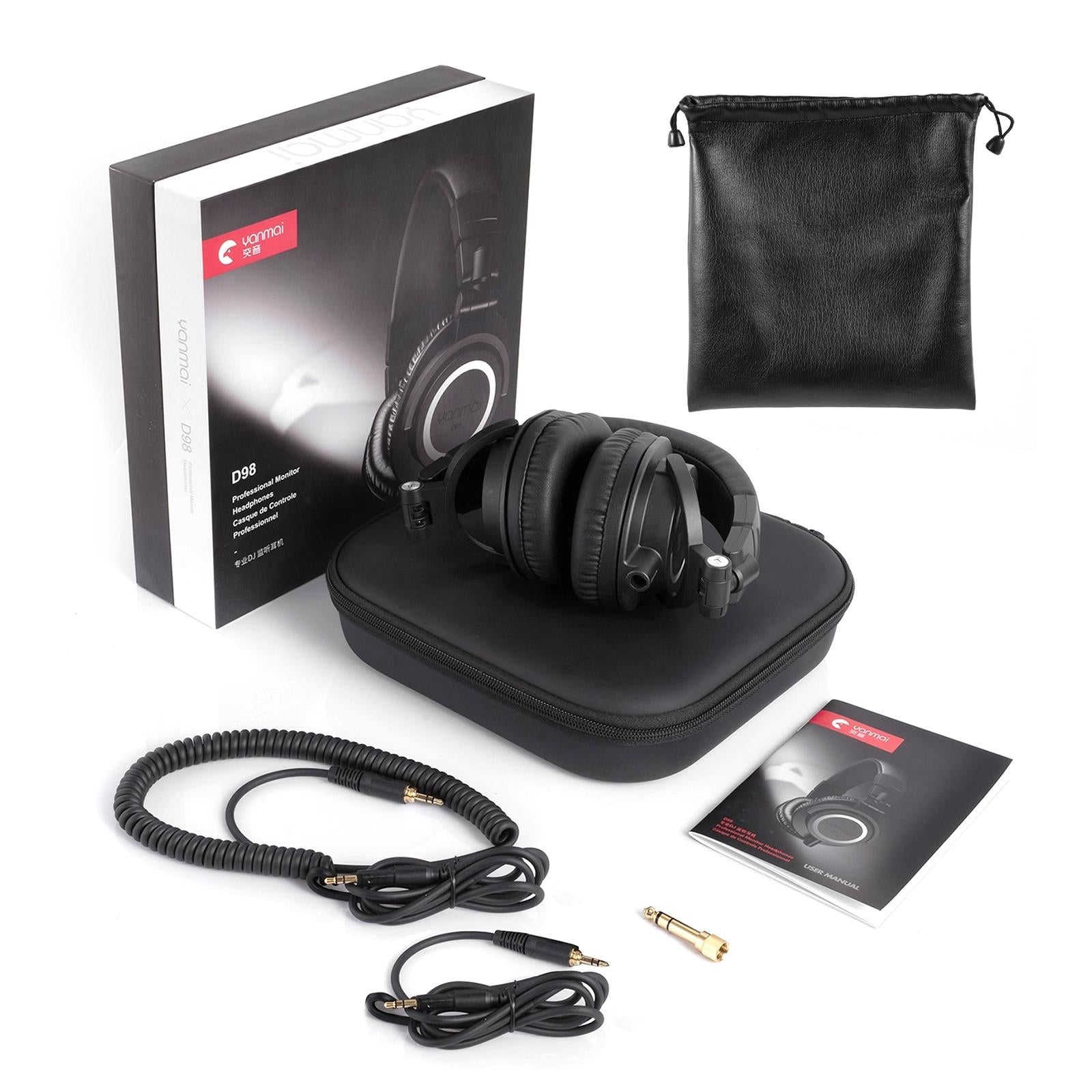 Professional Recording Headphones Yanmai D98 - Black 6