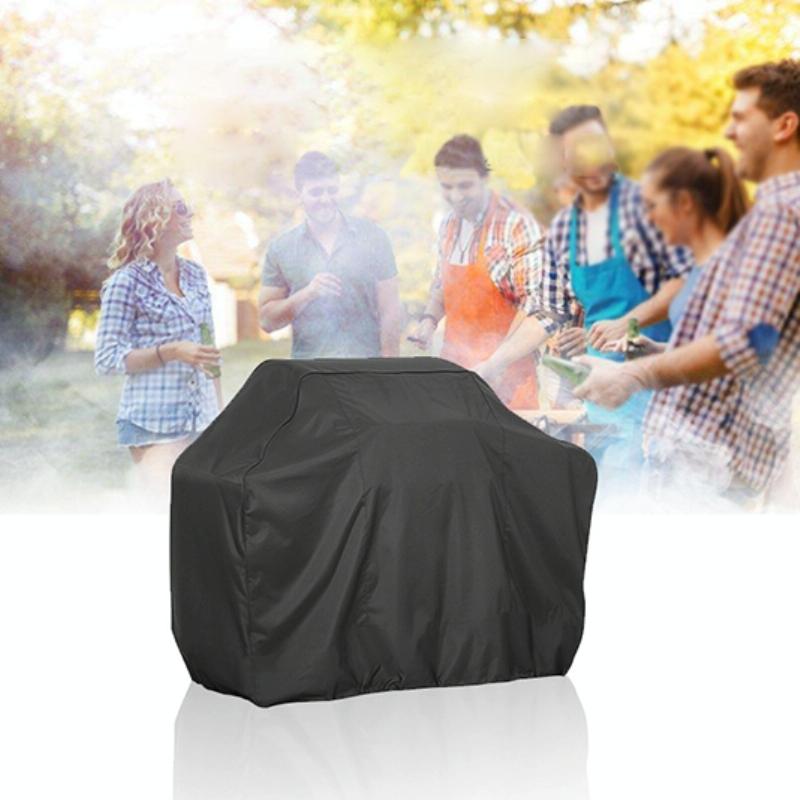 Waterproof Bbq Grill Cover - Anti-uv Dust-proof 210d Oxford Cloth - 170x61x117cm - Black 7
