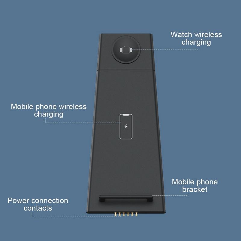 3 In 1 Foldable Charging Stand For Iphones Apple Watch And Airpods - Black 13