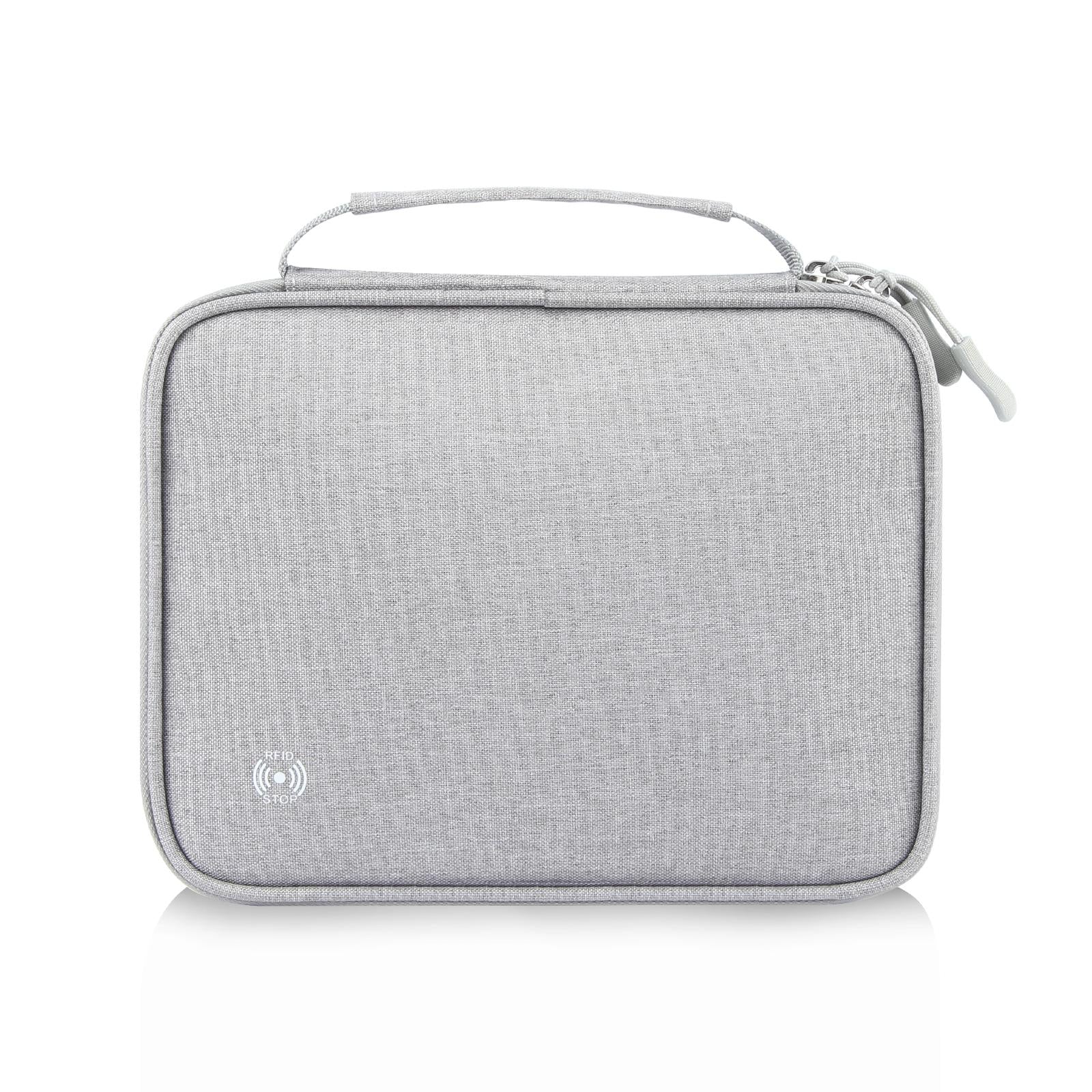 Passport Wallet With Handle Document Organizer & Card Holder - Black