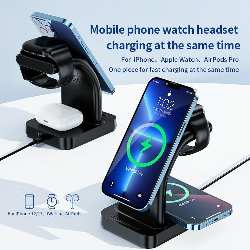 15W Magnetic Wireless Charger With Clock - Black 9
