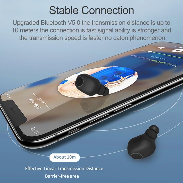 Wireless Sports Bluetooth 5.0 Earphones - Binaural Stereo - Black 3