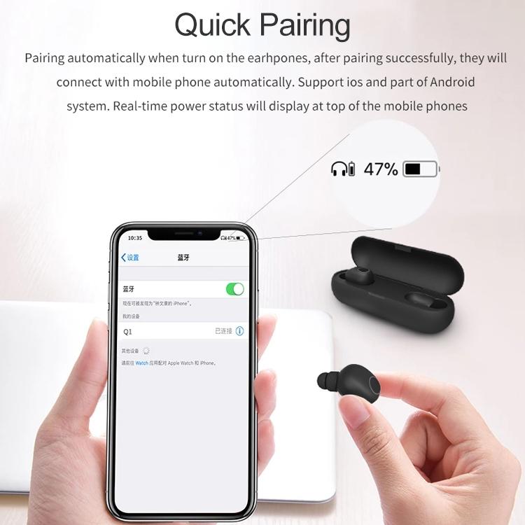 Wireless Sports Bluetooth 5.0 Earphones - Binaural Stereo - Black 10