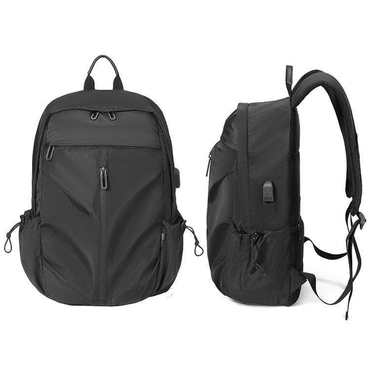 Black Oxford Laptop Backpack - Multifunctional 3
