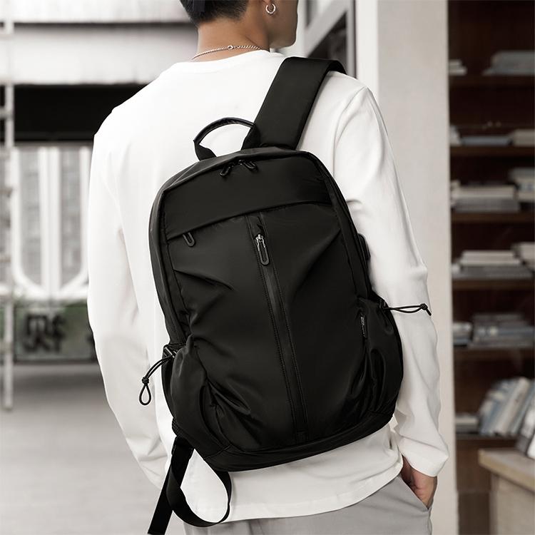 Black Oxford Laptop Backpack - Multifunctional 8