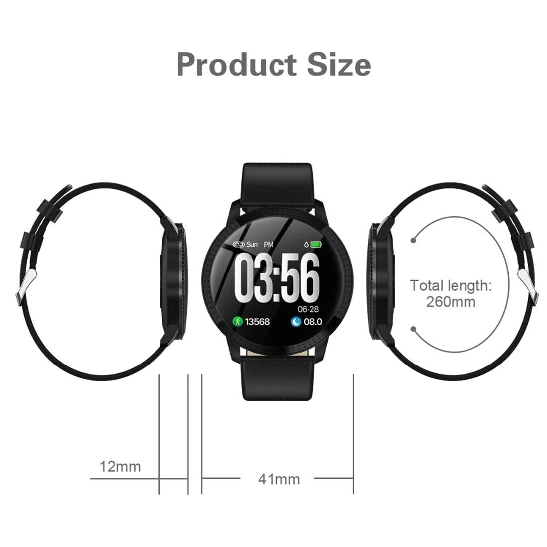 Waterproof Smartwatch With Colour Screen - Ipx67 - Black 4