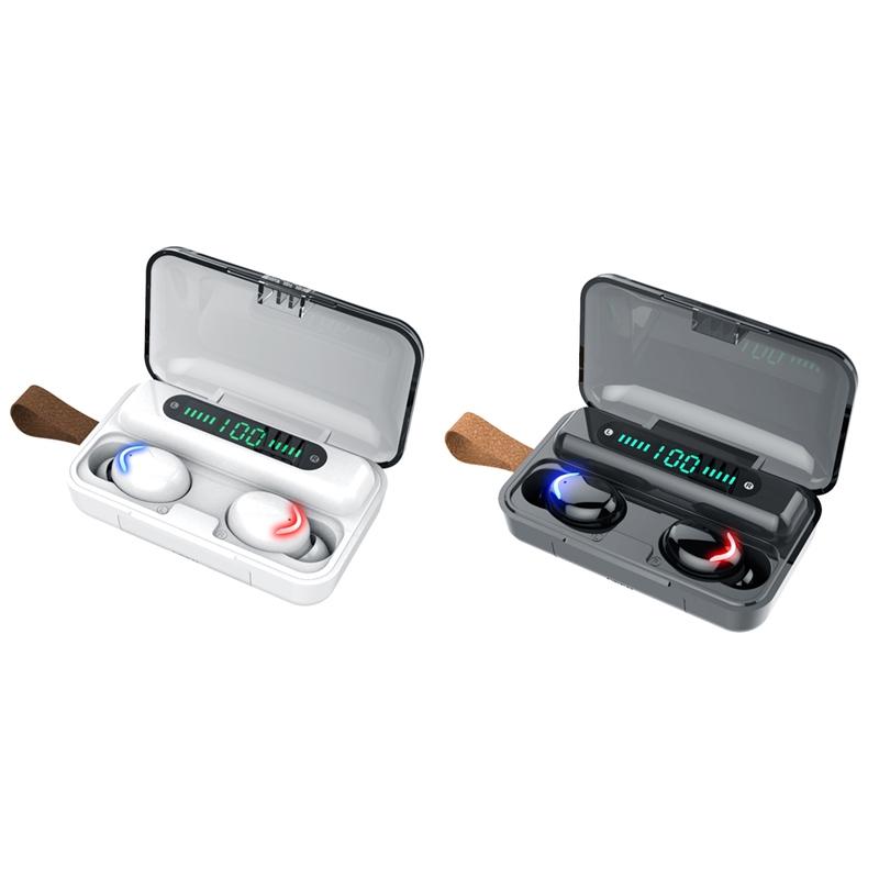 Bluetooth Earphone with Noise Reduction & Breathing Light Hand Strap - Black 3