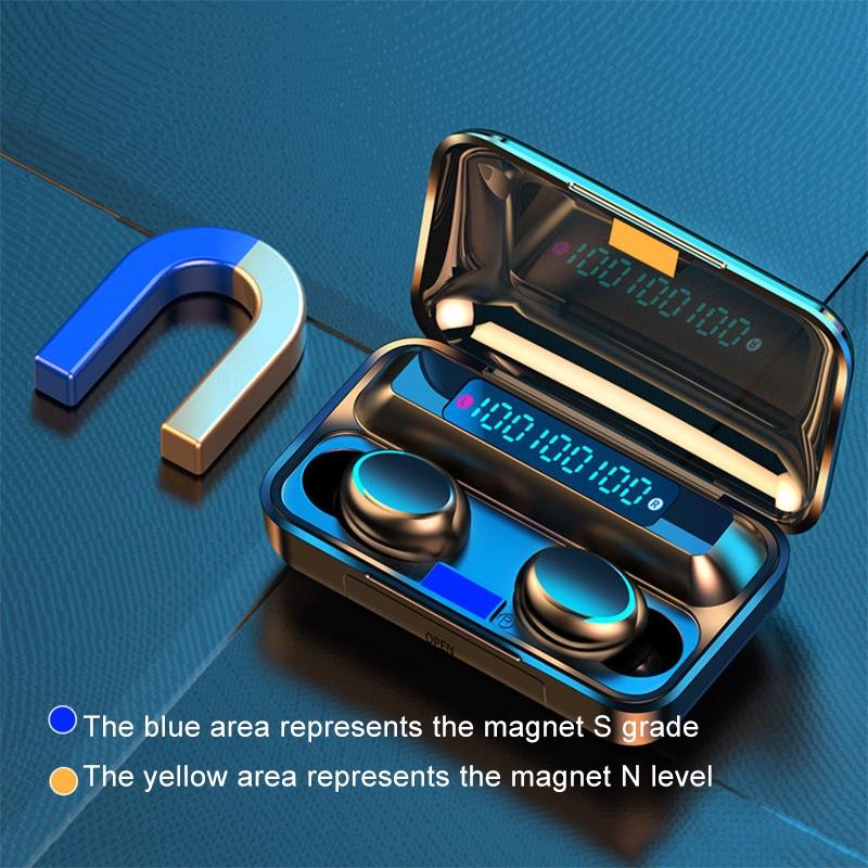 Bluetooth Earphone with Noise Reduction & Breathing Light Hand Strap - Black 4