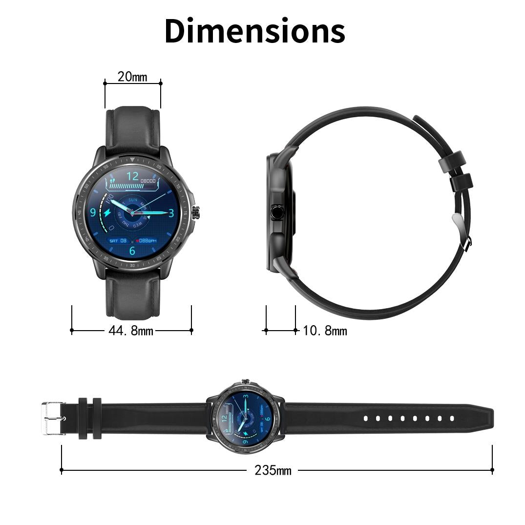 1.3 Inch Ips Colour Touch Screen Smart Watch Ip67 Waterproof Support Weather Forecast / Heart Rate Monitor / Sleep Monitor / Blood Pressure Monitoring Black 3