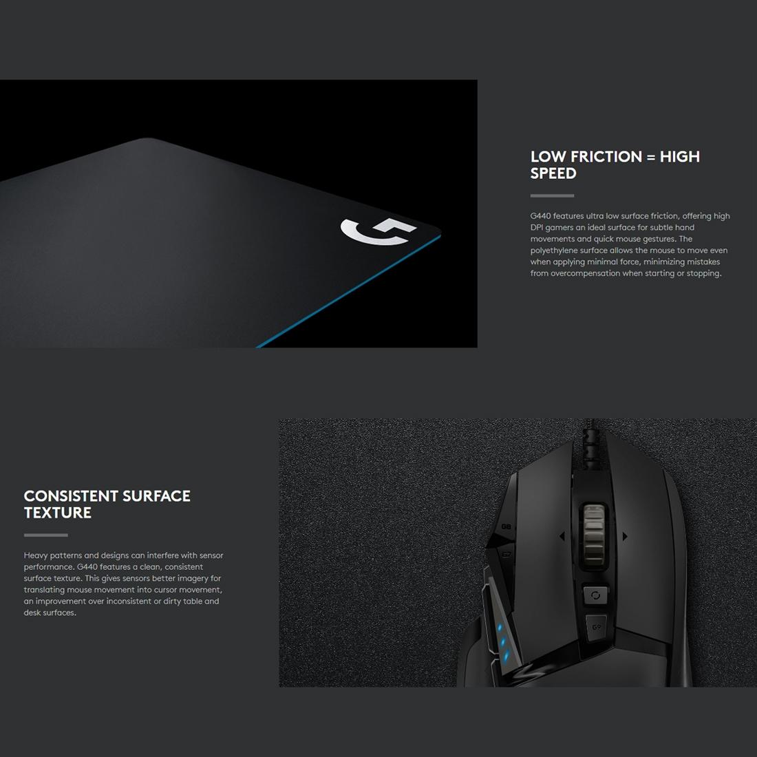 34 X 28Cm Hard Gaming Mouse Pad Black 4