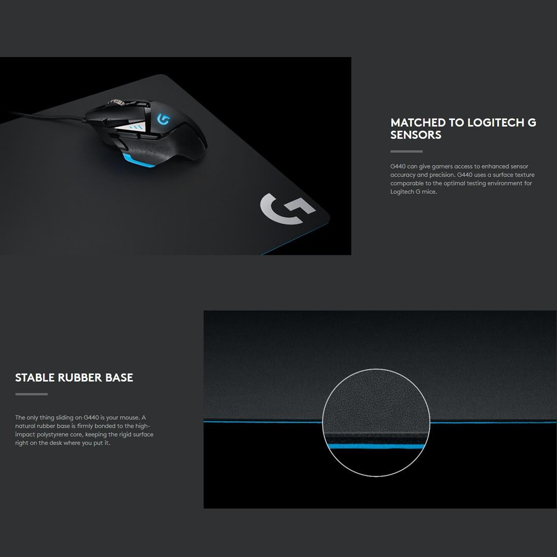34 X 28Cm Hard Gaming Mouse Pad Black 5