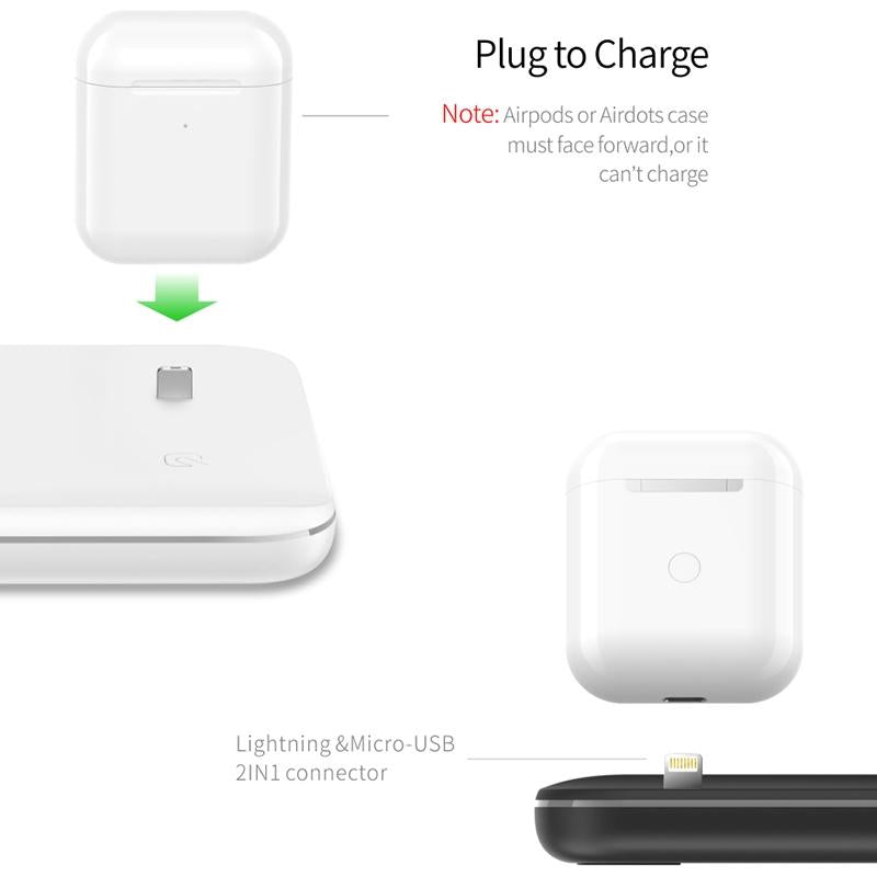 3 In 1 Magnetic Wireless Charger With Touch Ring Light - Black 5