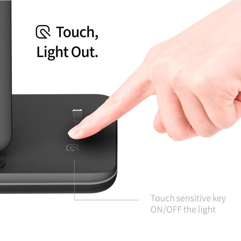 3 In 1 Magnetic Wireless Charger With Touch Ring Light - Black 12