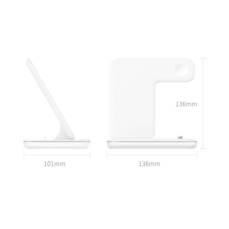 3 In 1 Magnetic Wireless Charger With Touch Ring Light - Black 13
