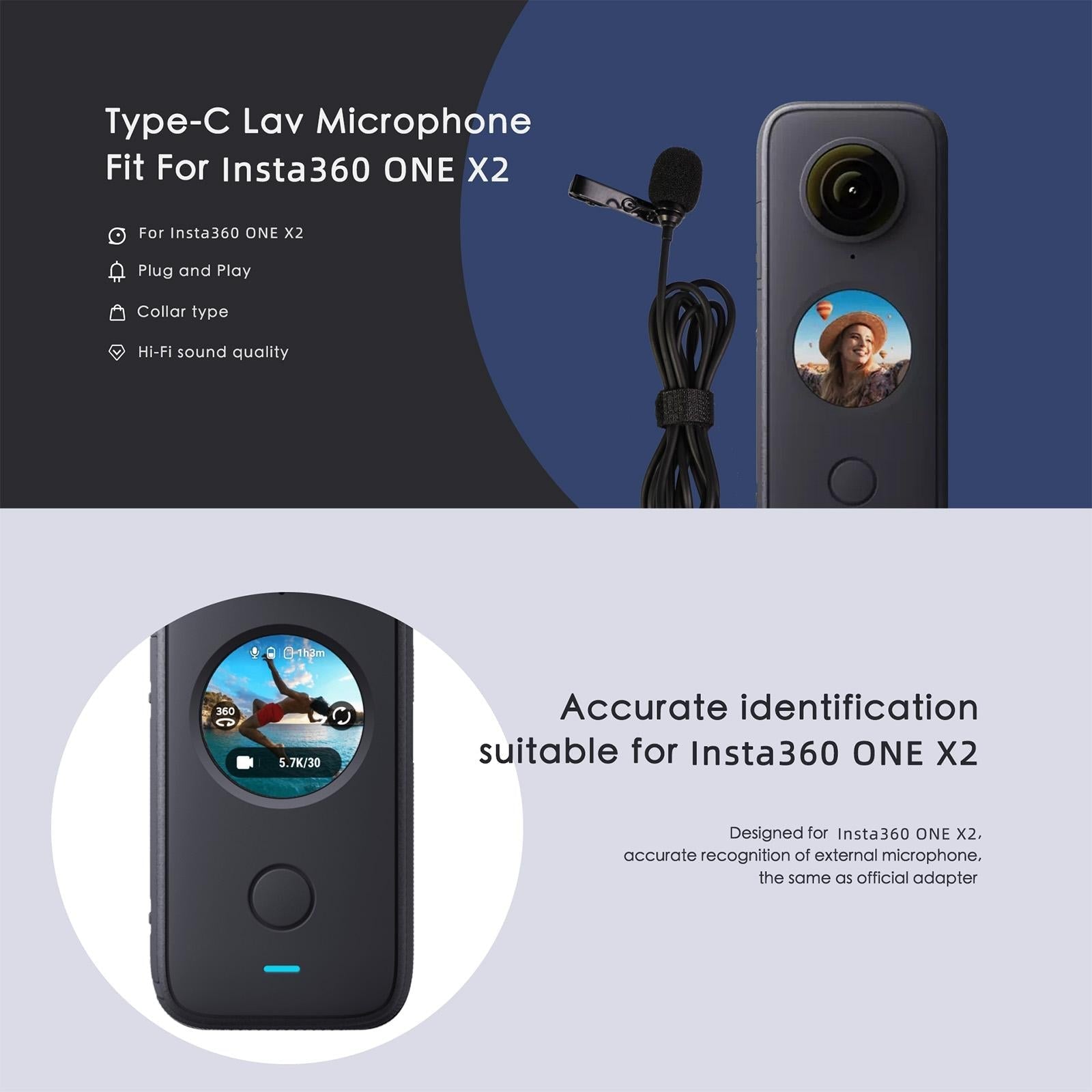 Insta360 one X2 Lavalier Clip Microphone 3