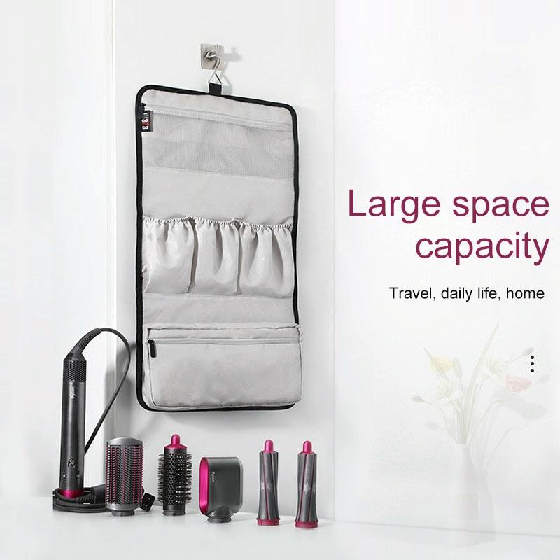 Black Nylon Hanging Storage Bag for Portable Dyson Hair Curler 9