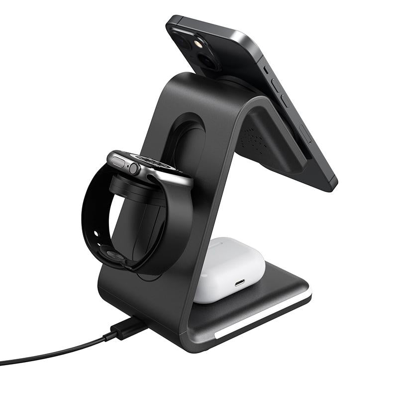 3 In 1 Magnetic Wireless Vertical Charger - Black 3