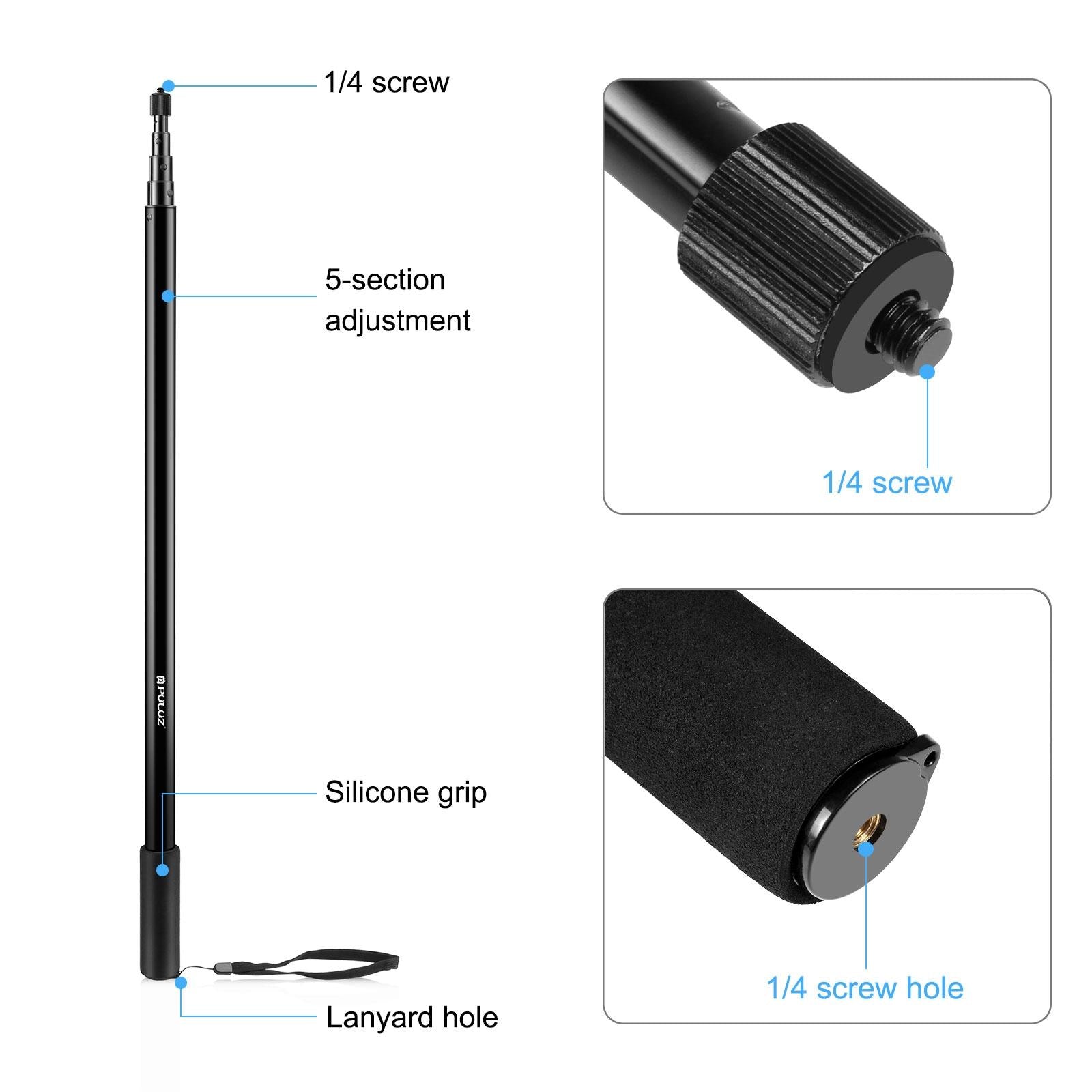 3m Metal Selfie Stick for Insta360 one Rs X2-x4 3