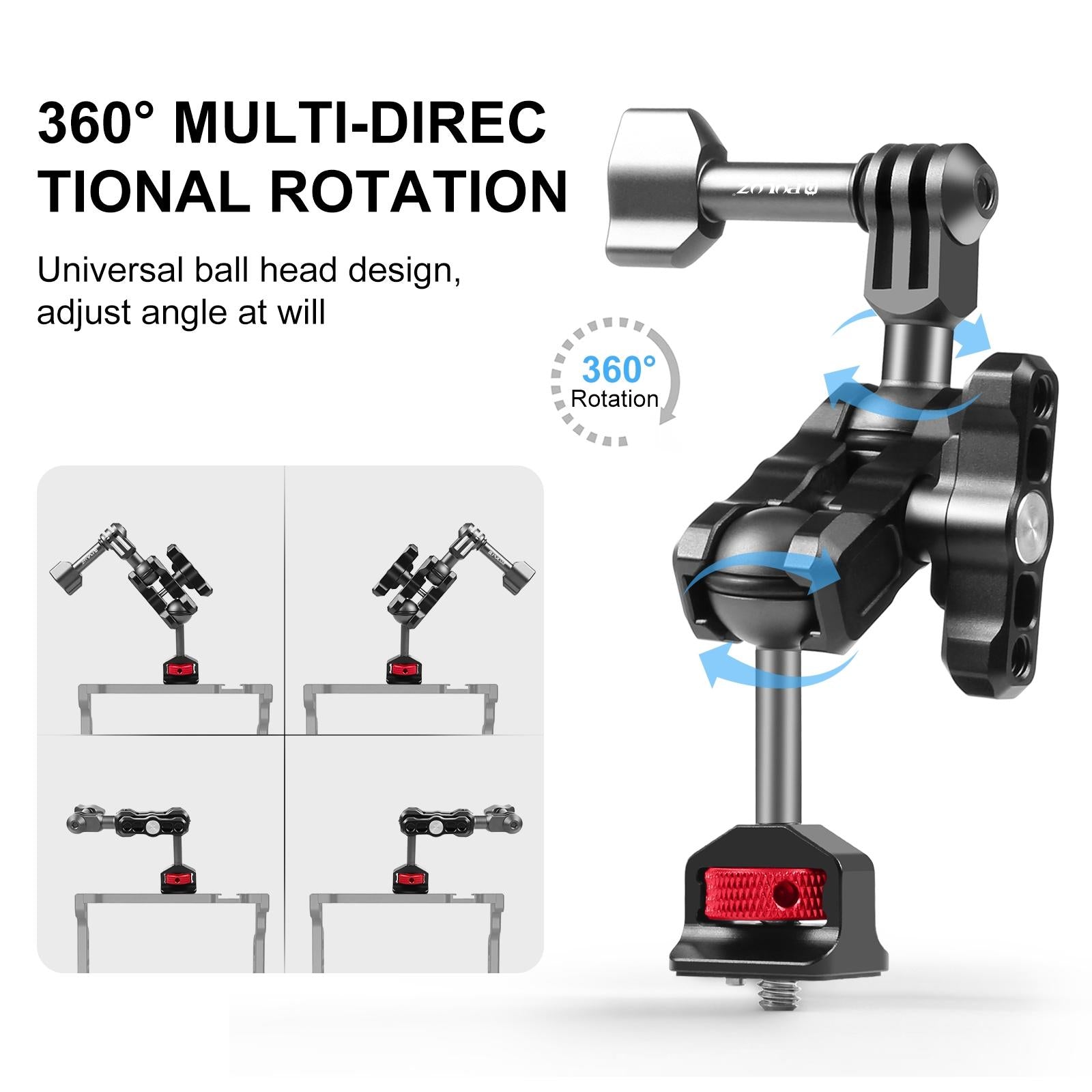 Versatile Aluminum Magic Arm Mount - Black 5