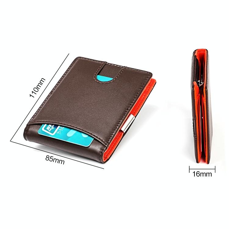 Anti-magnetic Leather Wallet with Zipper for Men - Rfid Protection - Black 5