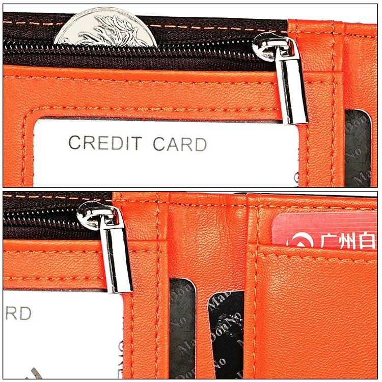 Anti-magnetic Leather Wallet with Zipper for Men - Rfid Protection - Black 9