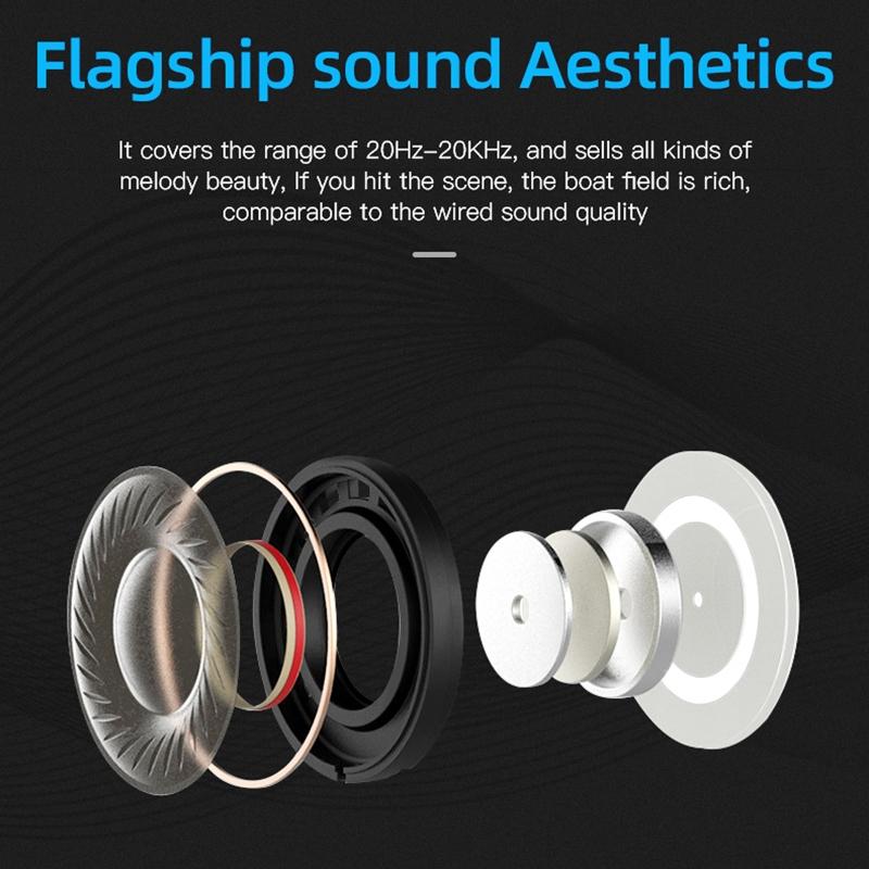 Intelligent Noise Cancelling Bluetooth Earphones - Q10 - Black 4