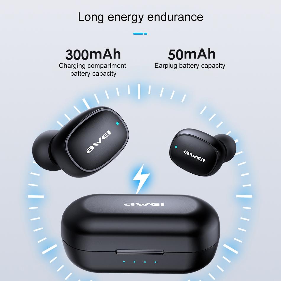 Wireless Sports Headset with Charging Case - T13 Tws Bluetooth V5.0 - Black 5