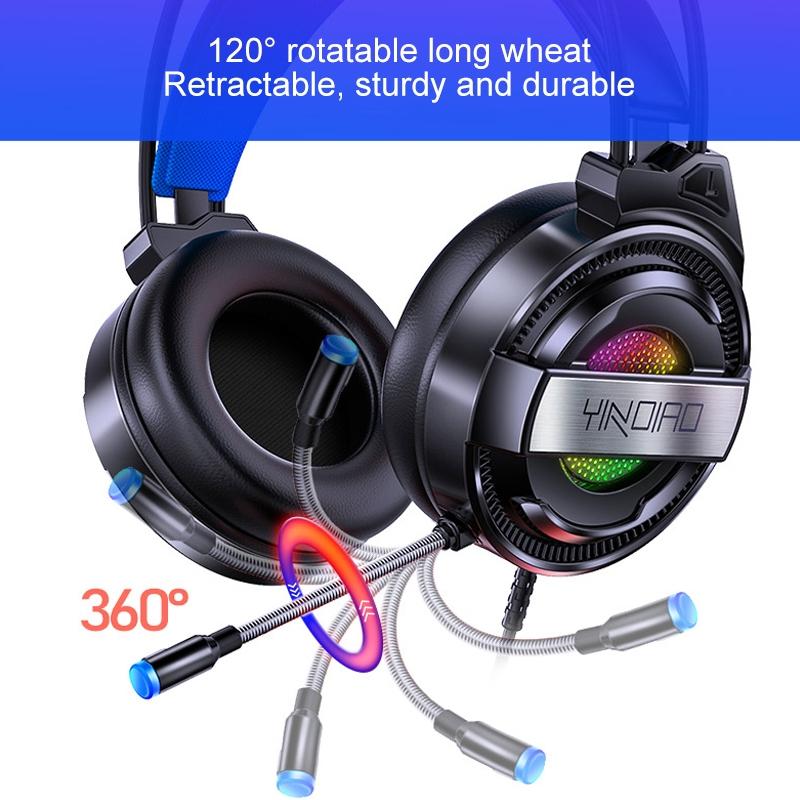 Usb Wired Gaming Headset With Mic & Rgb Light 1.67M Cable Black 9