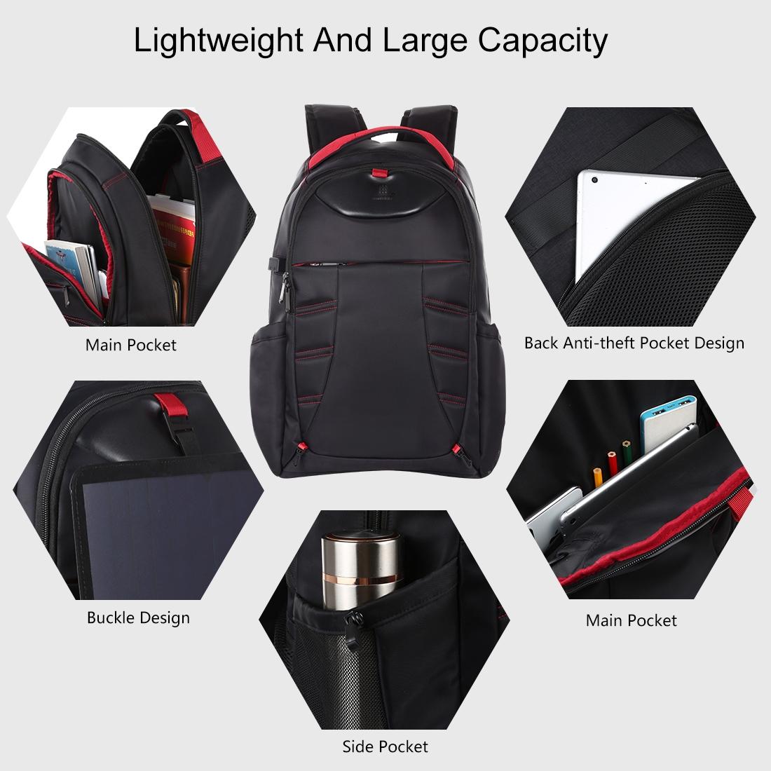 Portable Dual-shoulder Laptop Backpack - Foldable & Removable Black 6