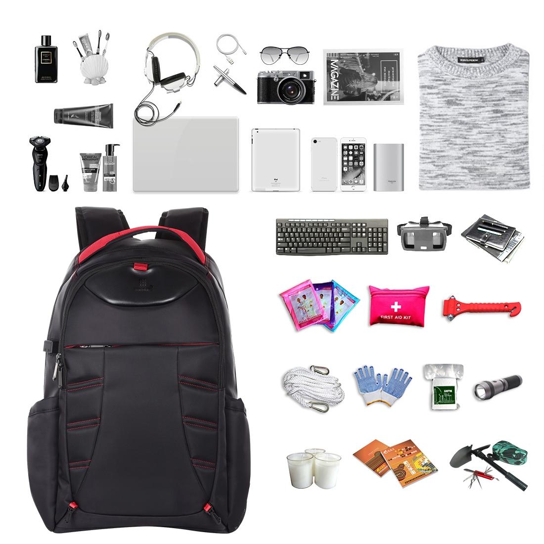 Portable Dual-shoulder Laptop Backpack - Foldable & Removable Black 7