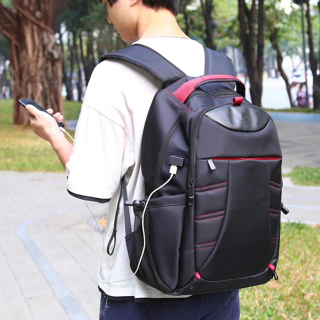 Portable Dual-shoulder Laptop Backpack - Foldable & Removable Black 9