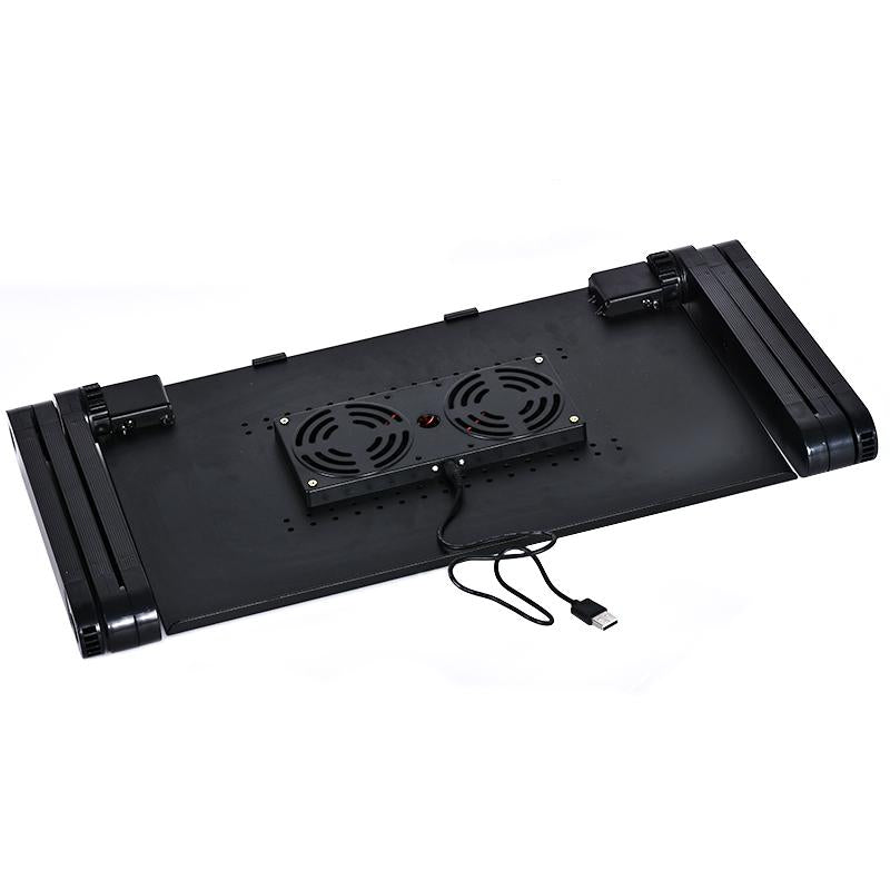 Adjustable Laptop Stand with Fans & Mouse Pad - Portable & Foldable 3