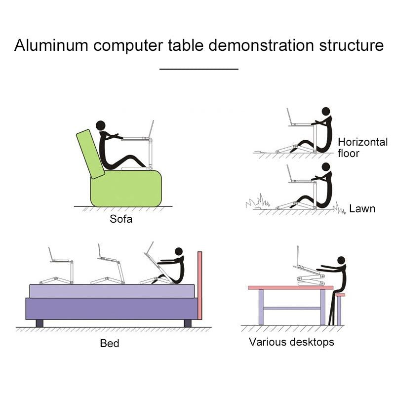 Adjustable Laptop Stand with Fans & Mouse Pad - Portable & Foldable 6